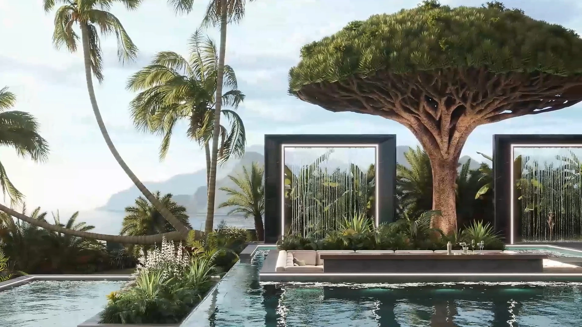 Villa waterfall two