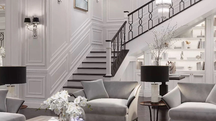 White living room